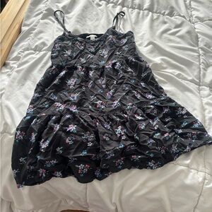 Floral Black mini Sundress